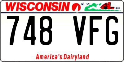 WI license plate 748VFG