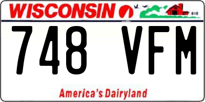 WI license plate 748VFM