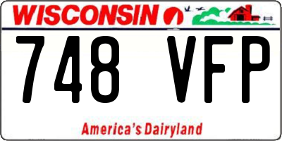 WI license plate 748VFP