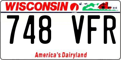 WI license plate 748VFR