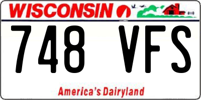 WI license plate 748VFS