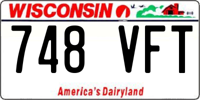 WI license plate 748VFT
