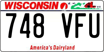 WI license plate 748VFU