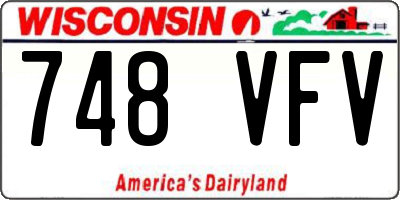WI license plate 748VFV