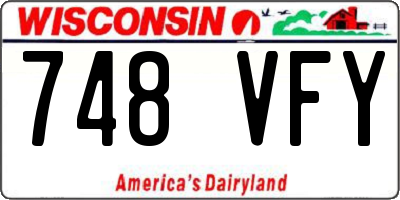 WI license plate 748VFY