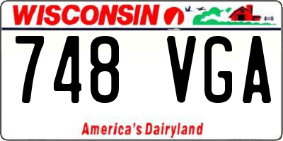 WI license plate 748VGA