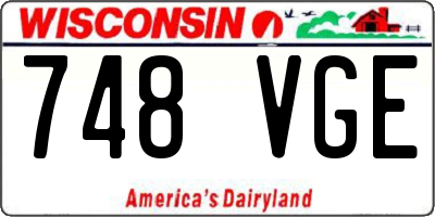 WI license plate 748VGE
