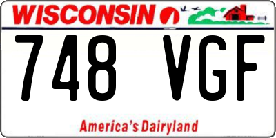 WI license plate 748VGF