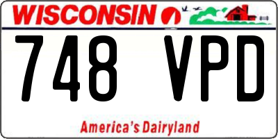 WI license plate 748VPD