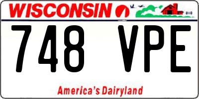 WI license plate 748VPE