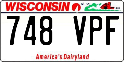 WI license plate 748VPF