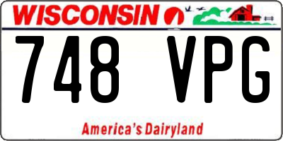 WI license plate 748VPG