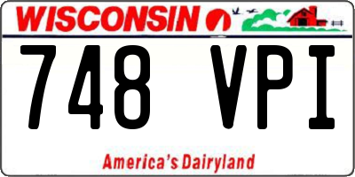 WI license plate 748VPI