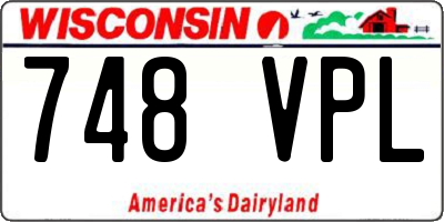 WI license plate 748VPL
