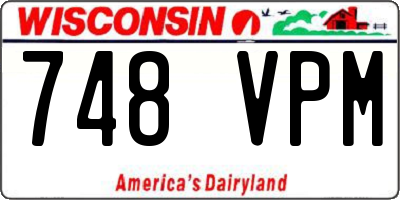 WI license plate 748VPM