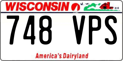 WI license plate 748VPS
