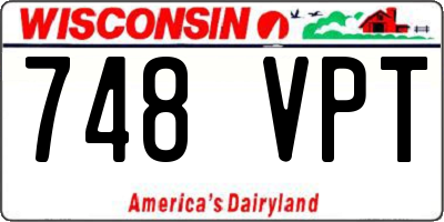 WI license plate 748VPT