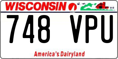 WI license plate 748VPU