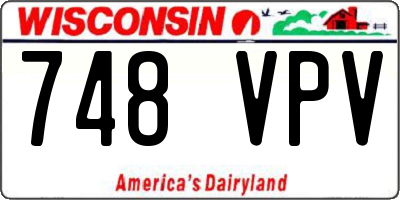 WI license plate 748VPV
