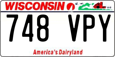 WI license plate 748VPY