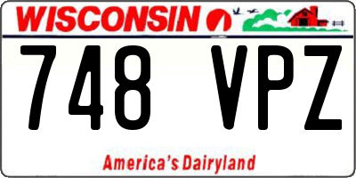 WI license plate 748VPZ