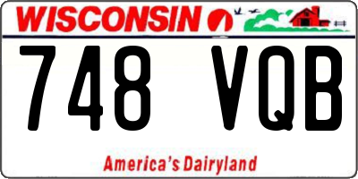 WI license plate 748VQB