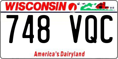 WI license plate 748VQC