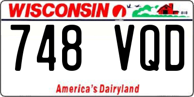 WI license plate 748VQD