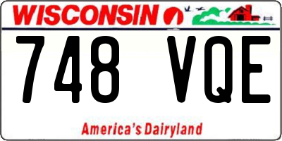WI license plate 748VQE