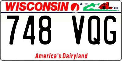 WI license plate 748VQG