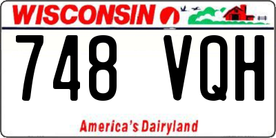 WI license plate 748VQH