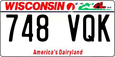 WI license plate 748VQK