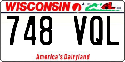 WI license plate 748VQL