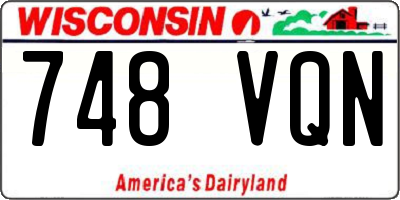 WI license plate 748VQN