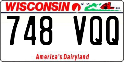 WI license plate 748VQQ