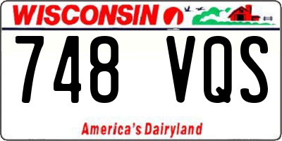 WI license plate 748VQS
