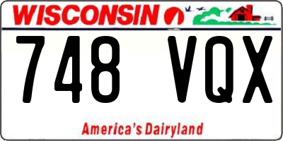 WI license plate 748VQX