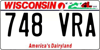 WI license plate 748VRA