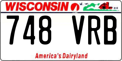 WI license plate 748VRB