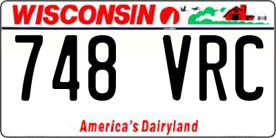 WI license plate 748VRC