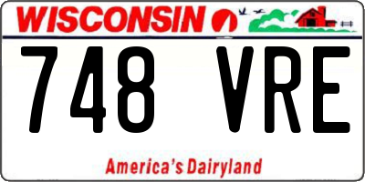 WI license plate 748VRE