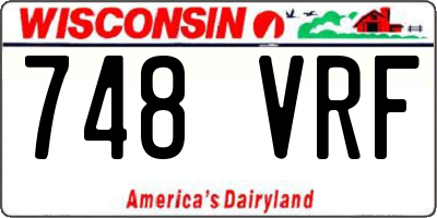 WI license plate 748VRF