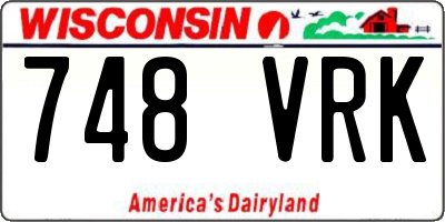 WI license plate 748VRK