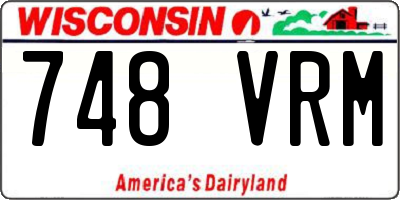WI license plate 748VRM