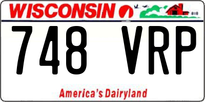 WI license plate 748VRP