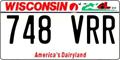 WI license plate 748VRR
