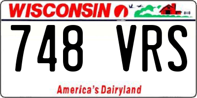 WI license plate 748VRS
