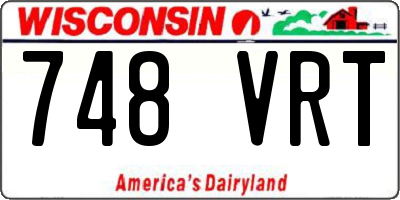 WI license plate 748VRT
