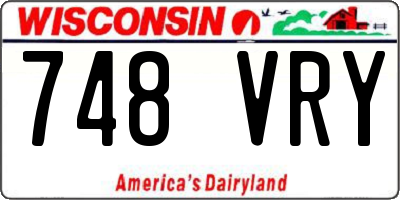 WI license plate 748VRY
