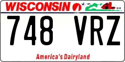 WI license plate 748VRZ